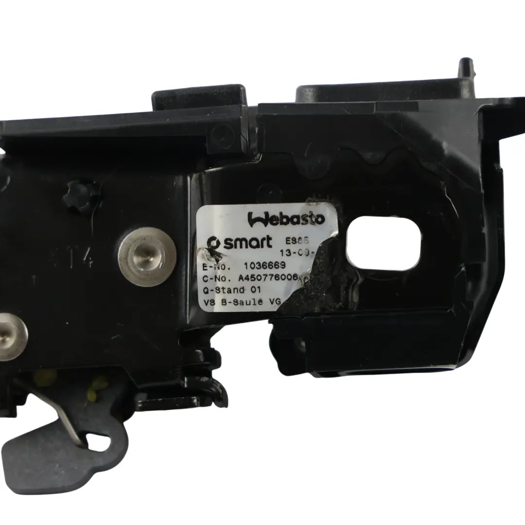 C451 Cabrio Occhiello Pilastro B Serratura Destro per Smart Fortwo con numero di parte A450776006 Smart Fortwo C451 Cabrio Occhiello Pilastro B Serratura Destro - SKU A450776006 - Numero di parte A450776006