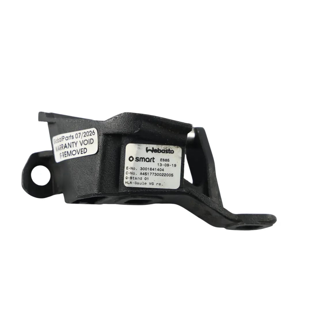 Smart Fortwo C451 Cabrio Verdeck Fanghalterung Lager Rechts - SKU A451773002 - Teilenummer A451773002