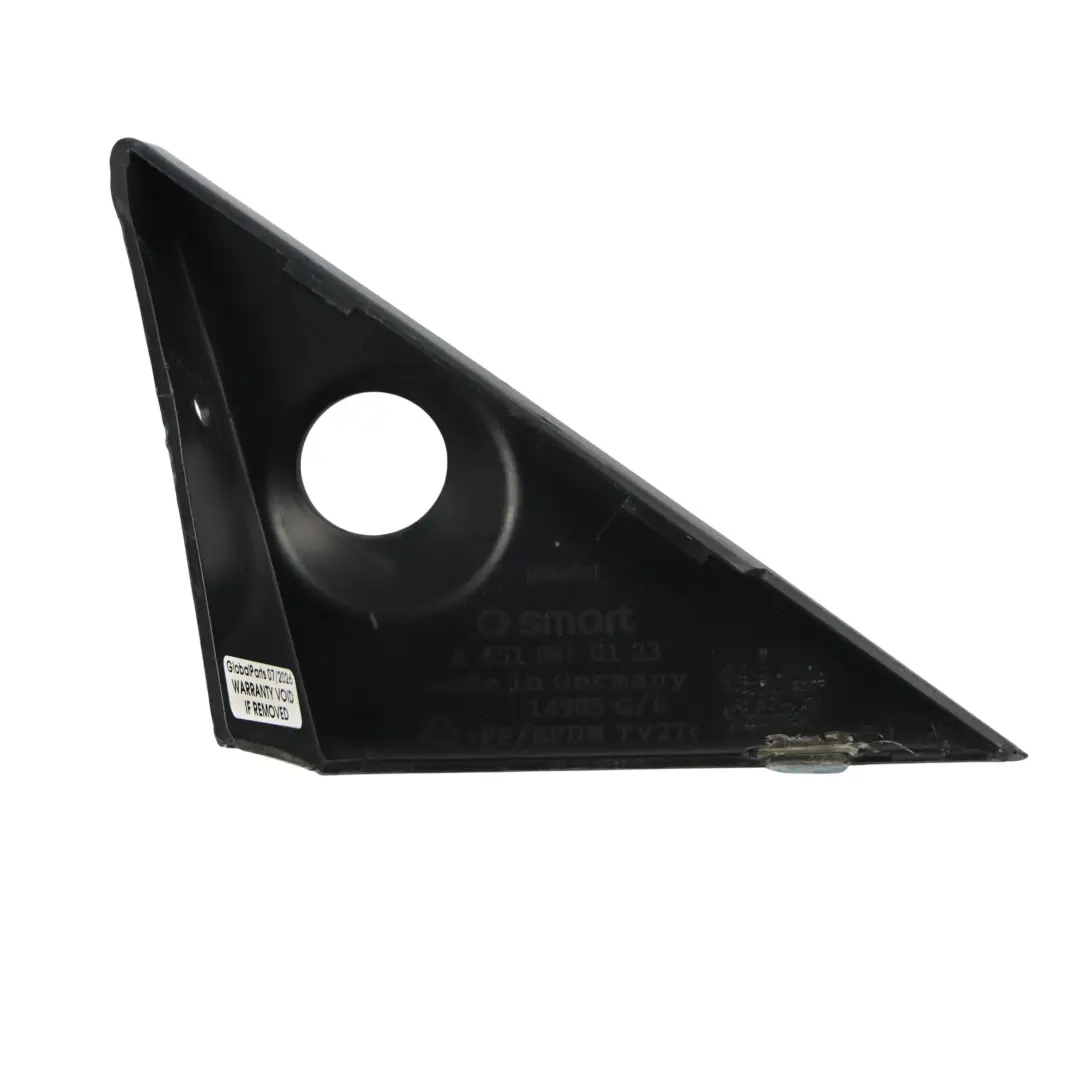 Smart Fortwo C451 Cabrio Moldura Triángulo Pilar A Negro Izquierdo - SKU A4518810123 - Número de pieza A4518810123