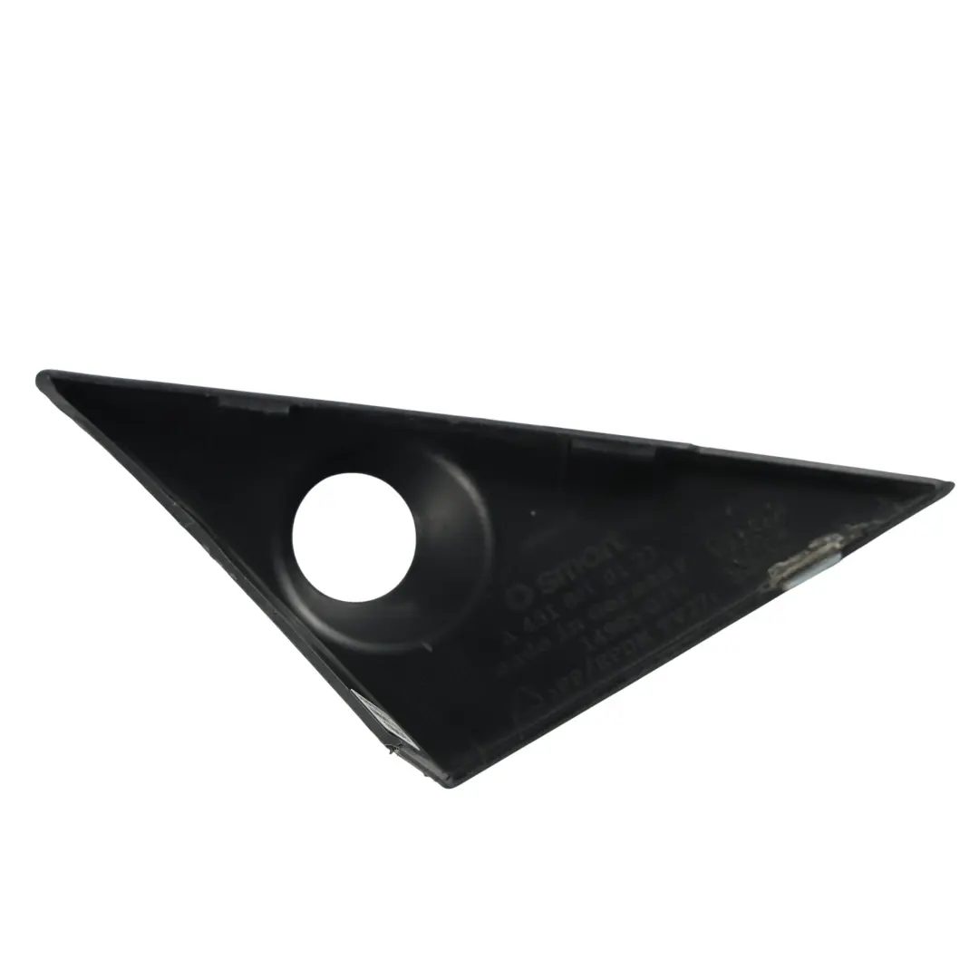 C451 Cabrio Moldura Triángulo Pilar A Negro Izquierdo para Smart Fortwo con número de pieza A4518810123 Smart Fortwo C451 Cabrio Moldura Triángulo Pilar A Negro Izquierdo - SKU A4518810123 - Número de pieza A4518810123