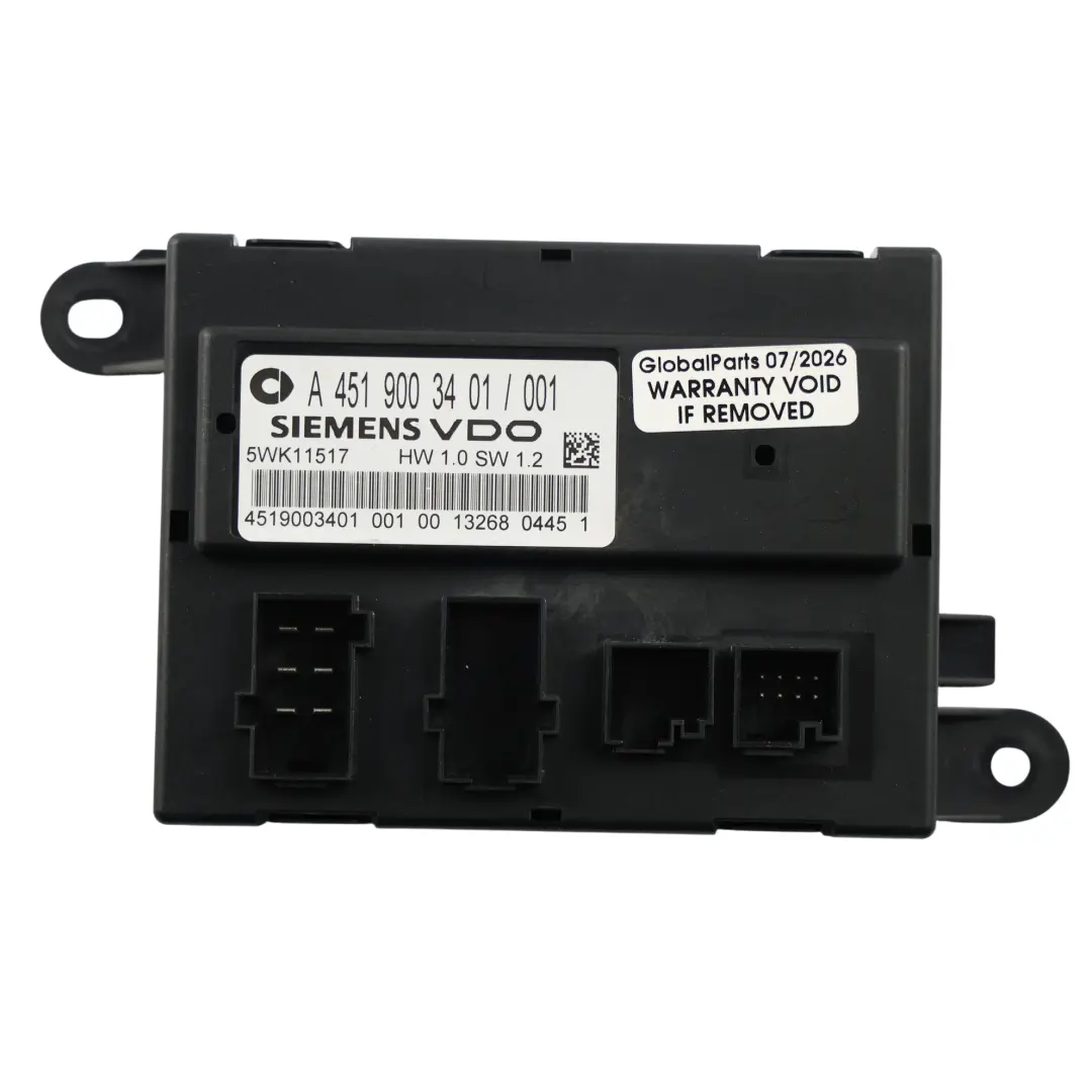 Smart Fortwo C451 Cabrio Moduł Sterownika Drzwi ECU - SKU A4519003401 - Numer Części A4519003401