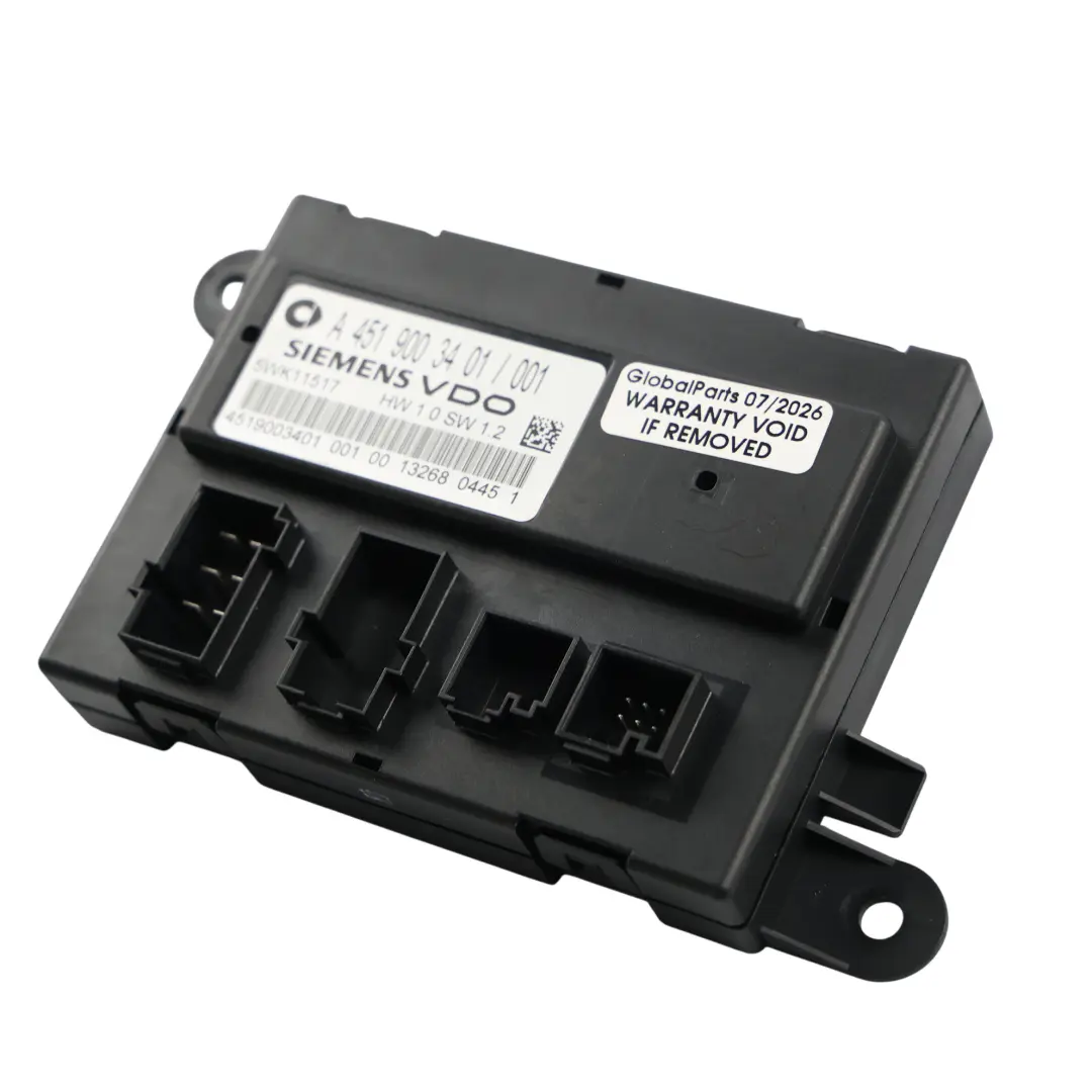 Smart Fortwo C451 Cabrio Door Control Unit Module ECU - SKU A4519003401 - Part number A4519003401
