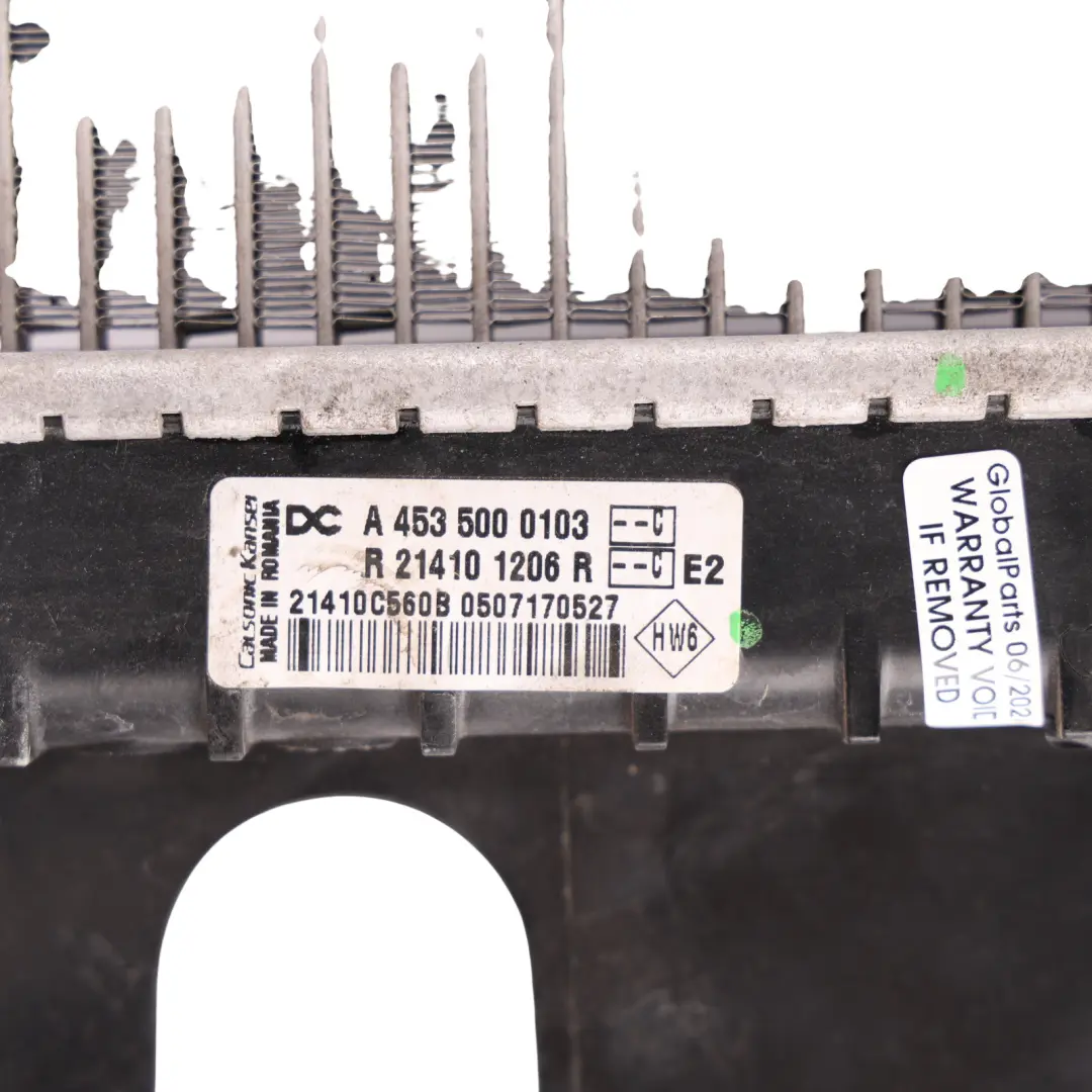 A453 Engine Coolant Cooling Radiator 0.9 Petrol Engine to Smart with Part number A4535000103 Smart A453 Engine Coolant Cooling Radiator 0.9 Petrol Engine - SKU A4535000103 - Part number A4535000103