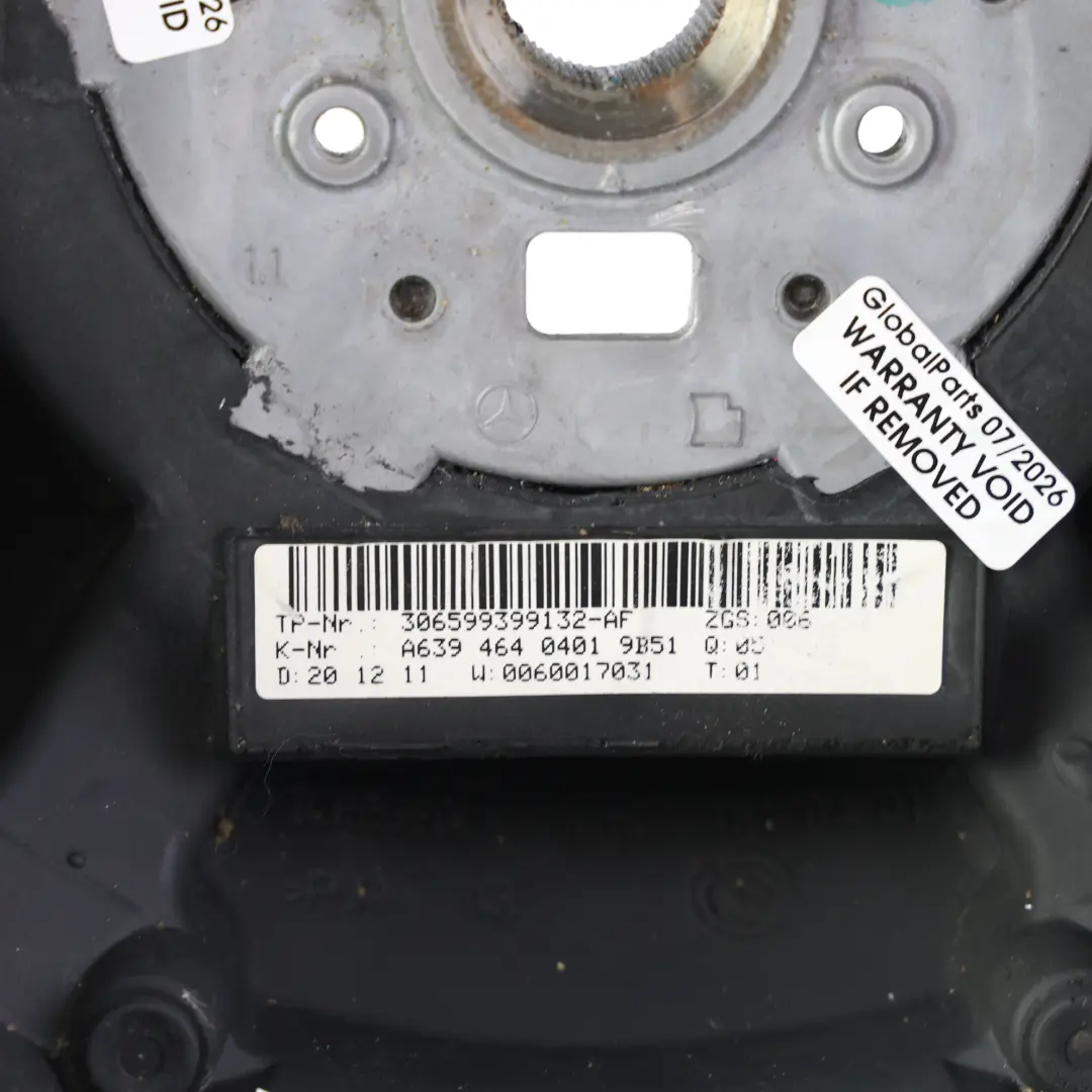 Mercedes Vito Viano W639 Volante NUOVO Pelle Nera con Filo Nero - SKU A6394640401-2 - Numero di parte A6394640401