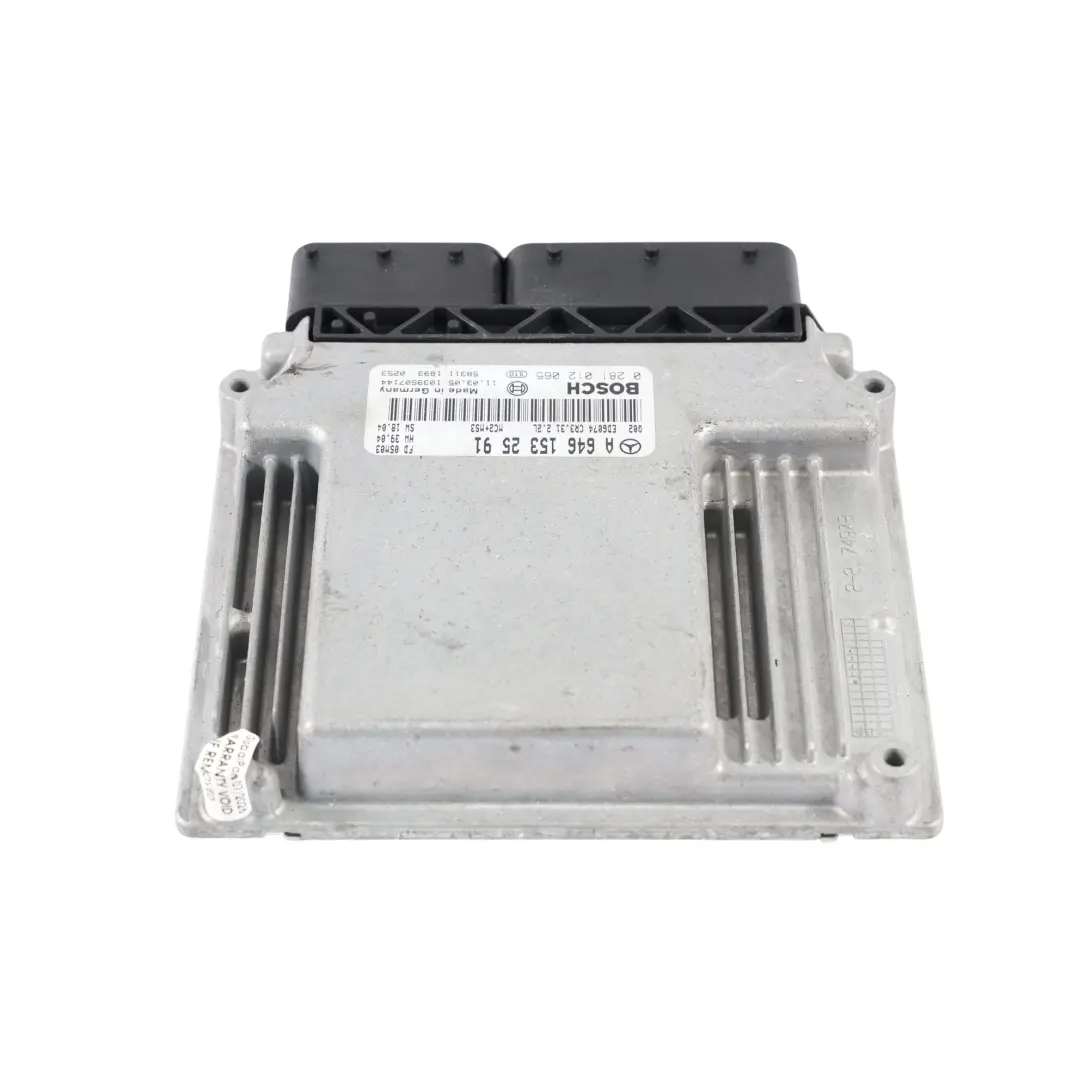 Mercedes W639 111 CDI OM646 109HP Engine Unit Module ECU Kit Manual - SKU A6461532591-2 - Part number A6461532591
