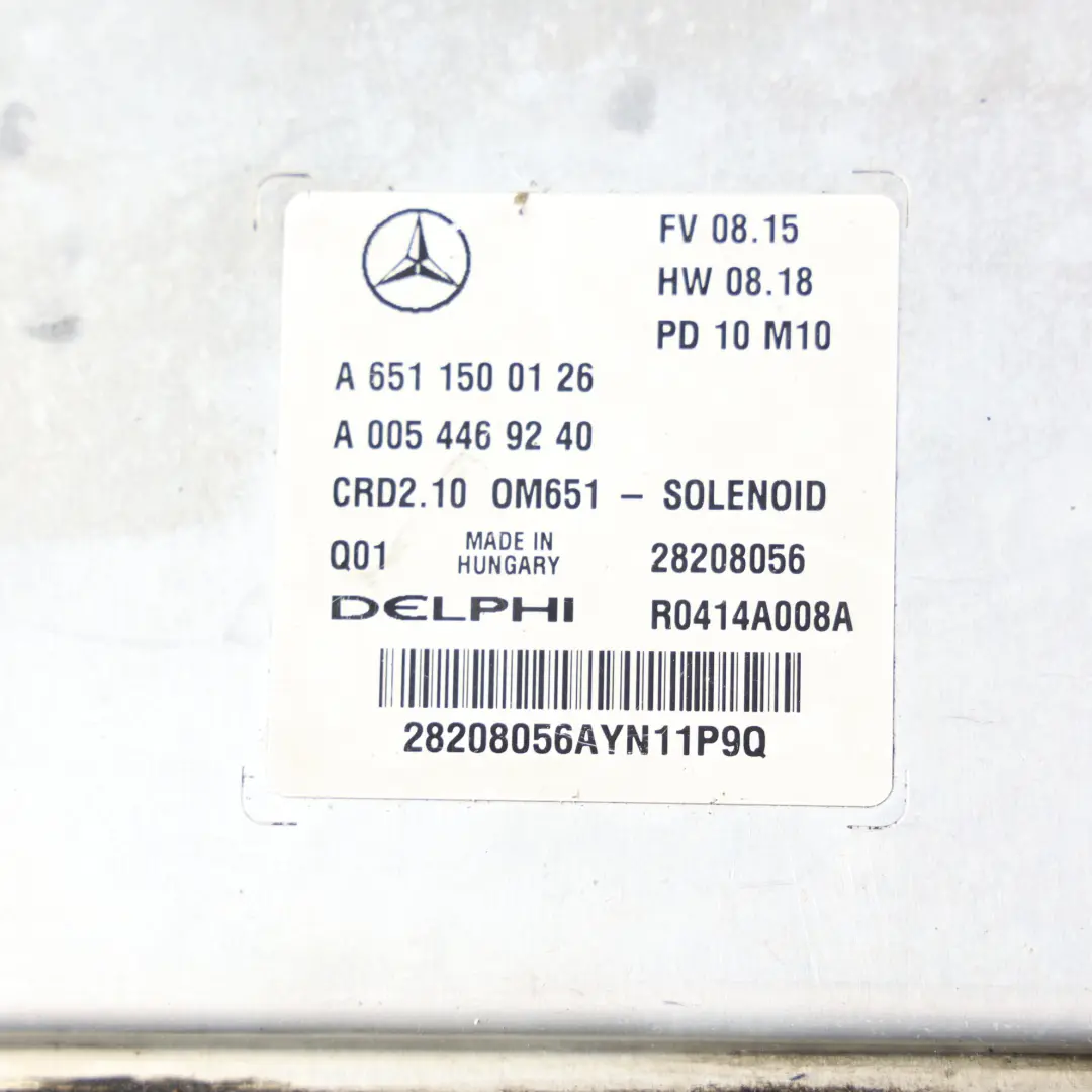 E200CDI OM651.925 Motor ECU Módulo Automático 136HP para Mercedes W212 con número de pieza A6511500126 Mercedes W212 E200CDI OM651.925 Motor ECU Módulo Automático 136HP - SKU A6511500126-3 - Número de pieza A6511500126