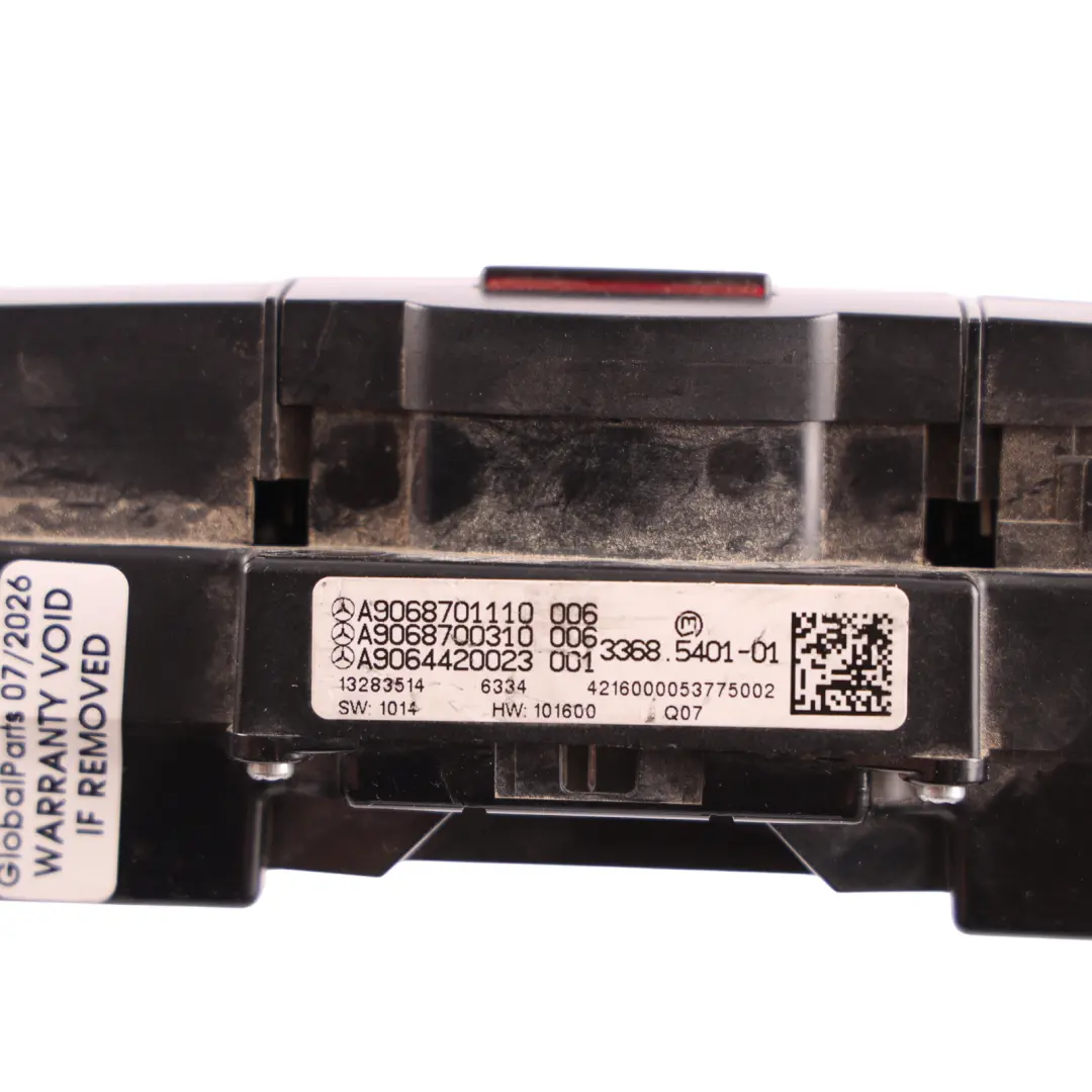 Mercedes W906 Dash Switch Panel ASR Lock Hazard Lights - SKU A9068701110-2 - Part number A9068701110