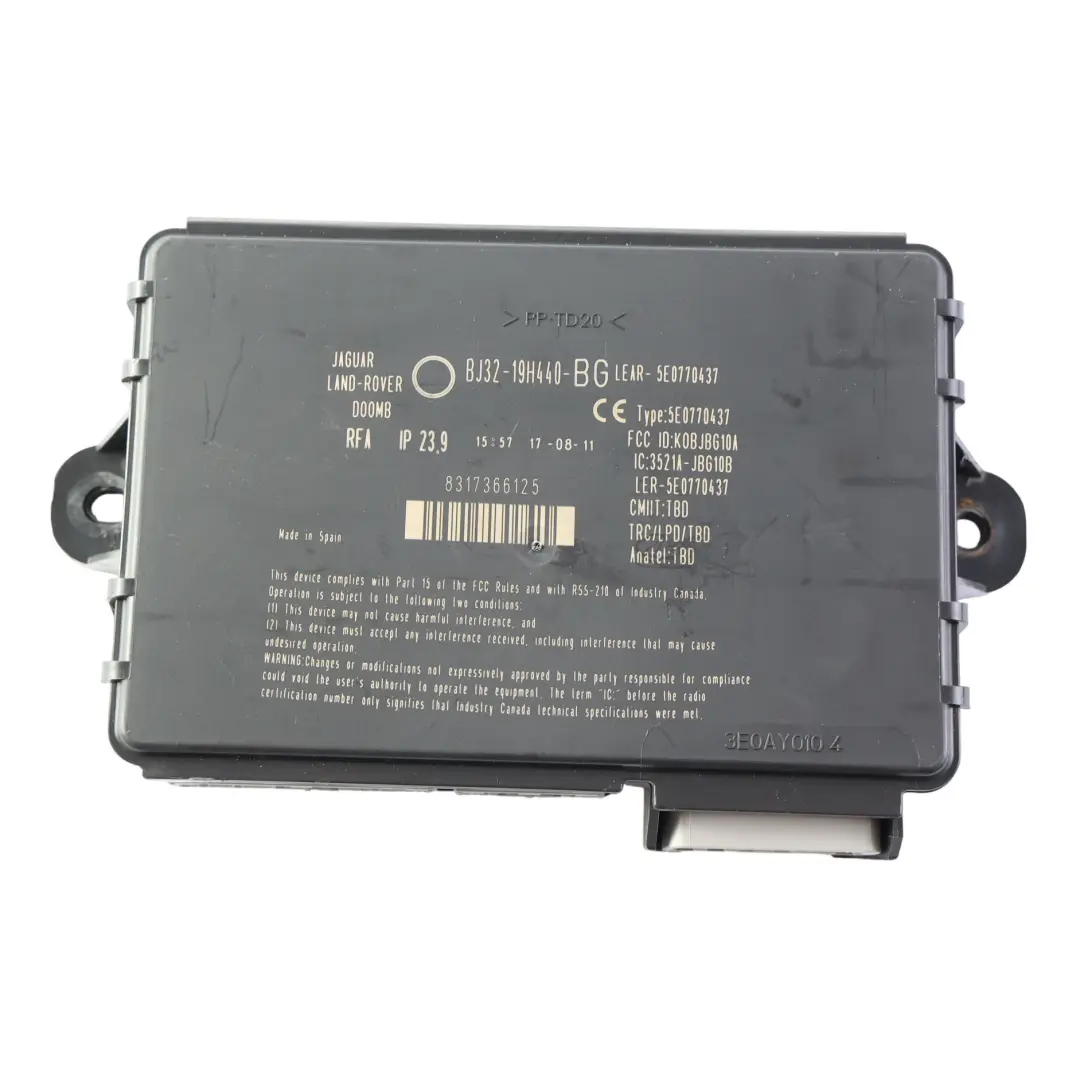 Keyless Start Steuergerät BJ32-19H440 für Land Rover Range Rover Evoque L538 mit Teilenummer BJ32-19H440-BG Land Rover Range Rover Evoque L538 Keyless Start Steuergerät BJ32-19H440 - SKU BJ32-19H440-BG - Teilenummer BJ32-19H440-BG