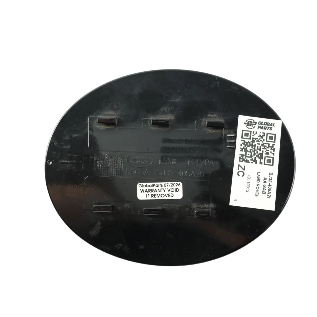 Flap Cap Santorini Black - 820 to Range Rover Evoque L538 Fuel Tank with Part number BJ32-405A26-AA Range Rover Evoque L538 Fuel Tank Flap Cap Santorini Black - 820 - SKU BJ32-405A26-AA-SAB - Part number BJ32-405A26-AA