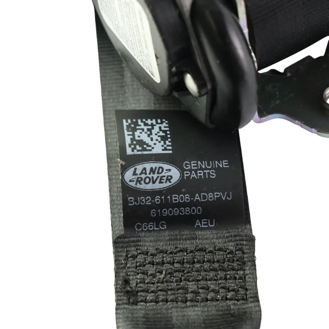 Range Rover Evoque L538 Front Seat Belt Black Right O/S - SKU RHD-BJ32-611B08-AD8PVJ - Part number BJ32-611B08-AD8PVJ