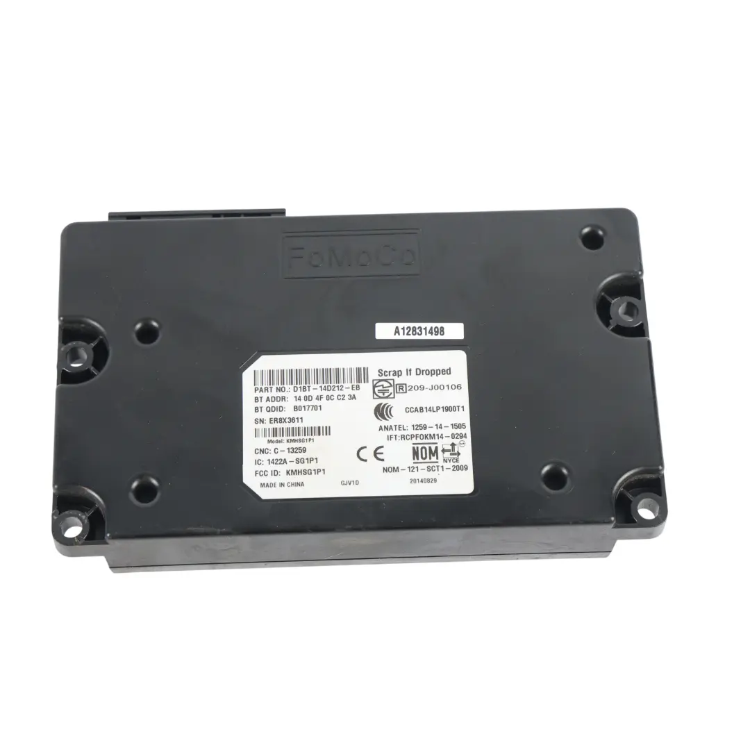 Ford Transit Connect Module Interface Bluetooth ECU - SKU D1BT-14D212-EB - Numéro de pièce D1BT-14D212-EB