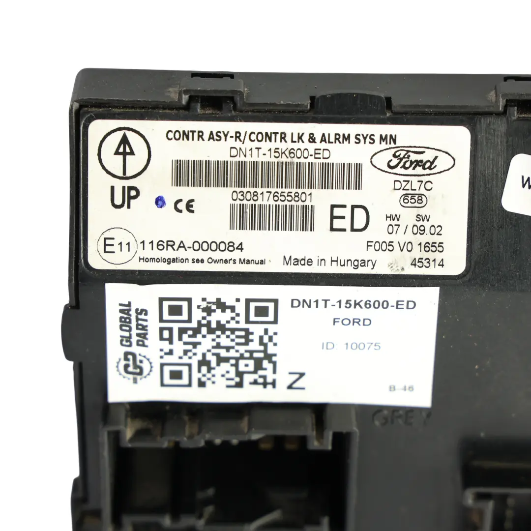 Moduł BCM ECU do Ford Fiesta Mk7 Transit Courier o numerze DN1T-15K600-ED Ford Fiesta Mk7 Transit Courier Moduł BCM ECU - SKU DN1T-15K600-ED - Numer Części DN1T-15K600-ED