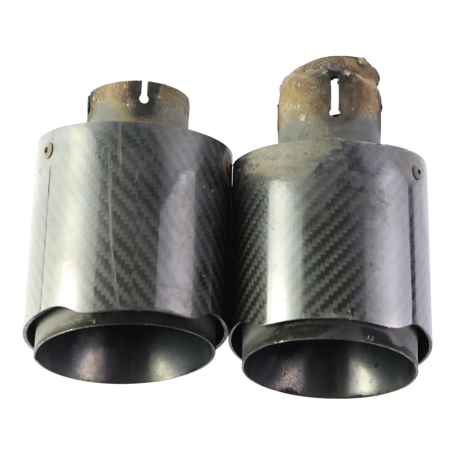 BMW E90 E91 E92 Exhaust Tailpipe Tip Set Carbon Look M Sport