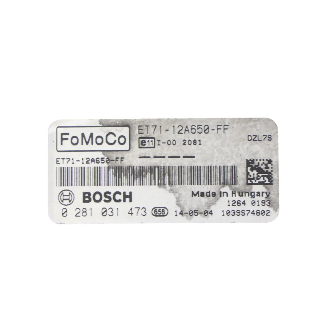Ford Transit Courier Engine Control Unit ECU 1.5 TDCi Manual - SKU ET71-12A650-FF - Part number ET71-12A650-FF