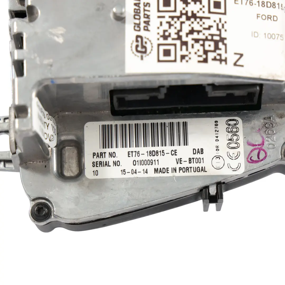 Radio Stereo Bedienfeld Kontrollpanel für Ford Transit Courier mit Teilenummer ET76-18D815-CE Ford Transit Courier Radio Stereo Bedienfeld Kontrollpanel - SKU ET76-18D815-CE - Teilenummer ET76-18D815-CE