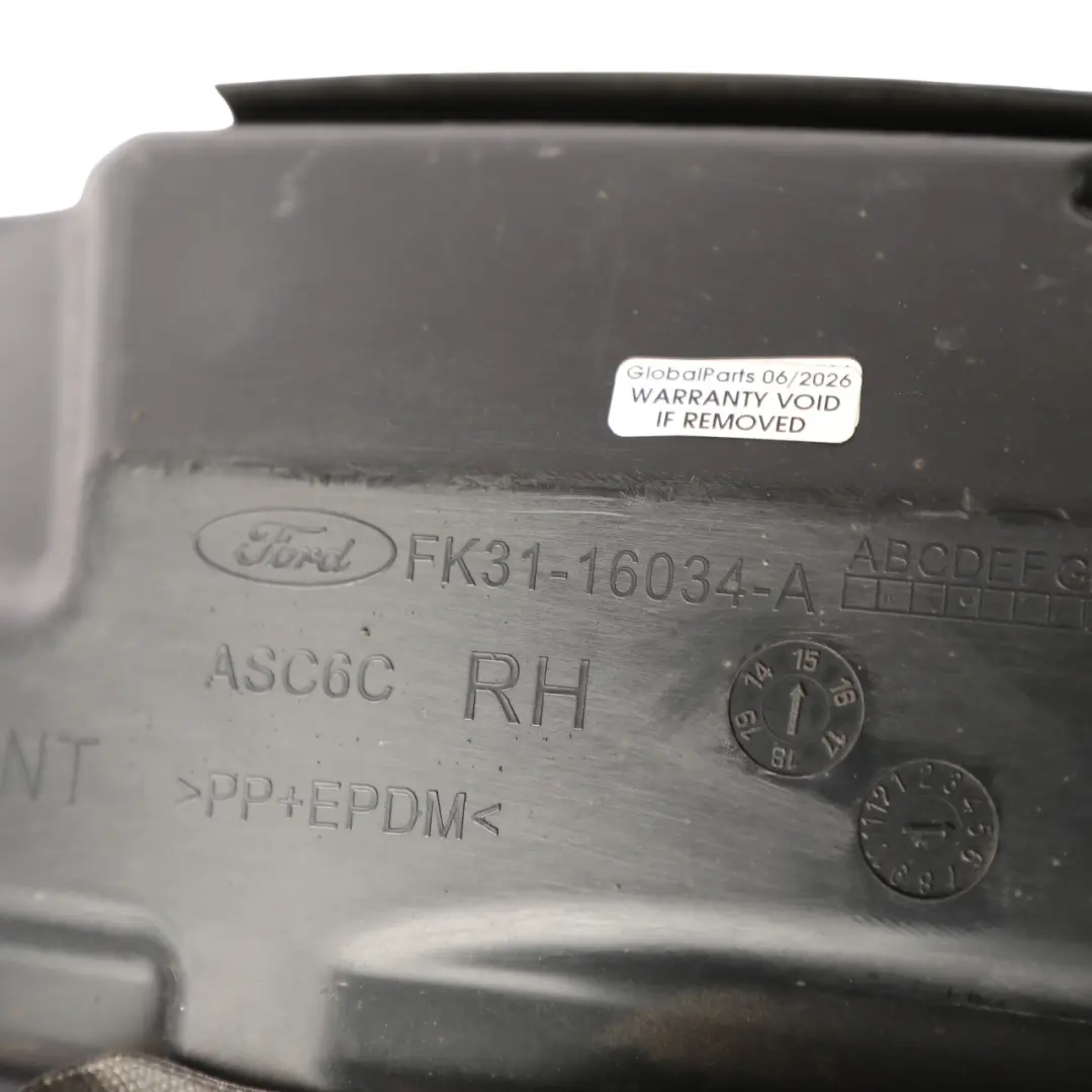 Ford Transit Mk8 Wheel Arch Guard Front Right O/S Inner Wing Liner - SKU FK31-16034-A - Part number FK31-16034-A