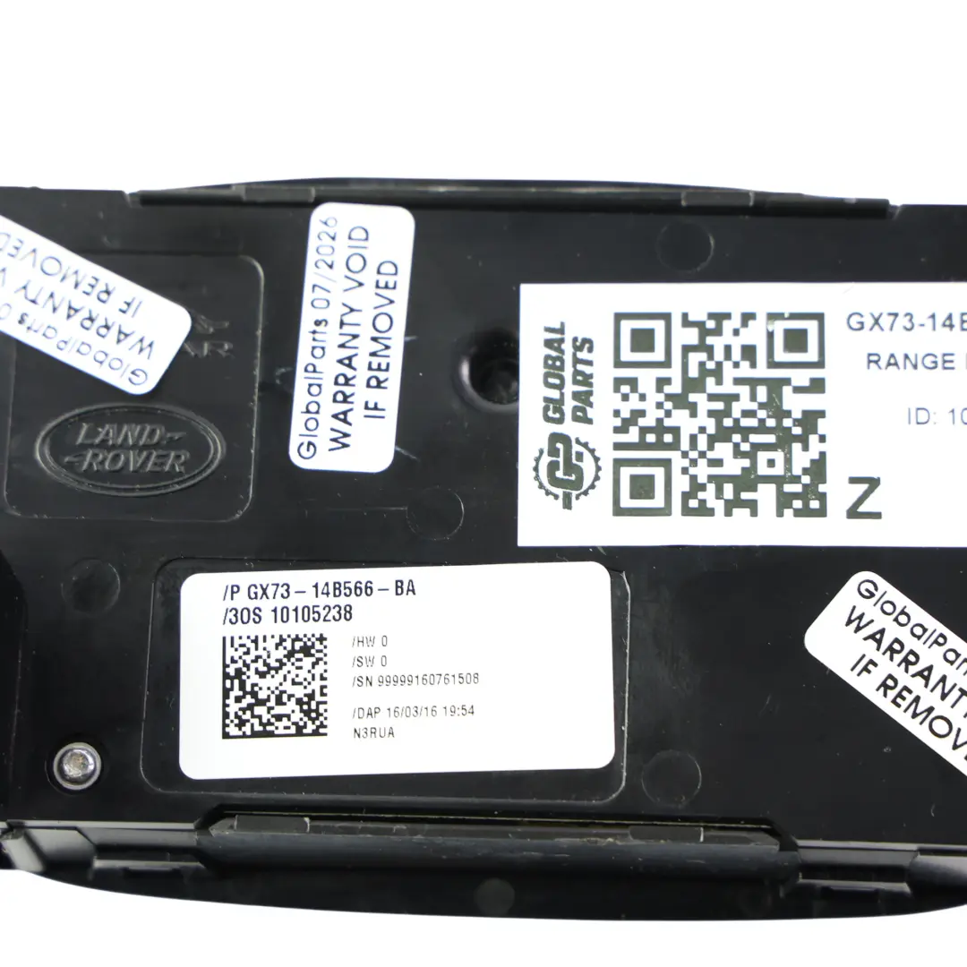 Range Rover Evoque L538 Seat Control Switch Panel Front Right O/S - SKU GX73-14B566-BA - Part number GX73-14B566-BA