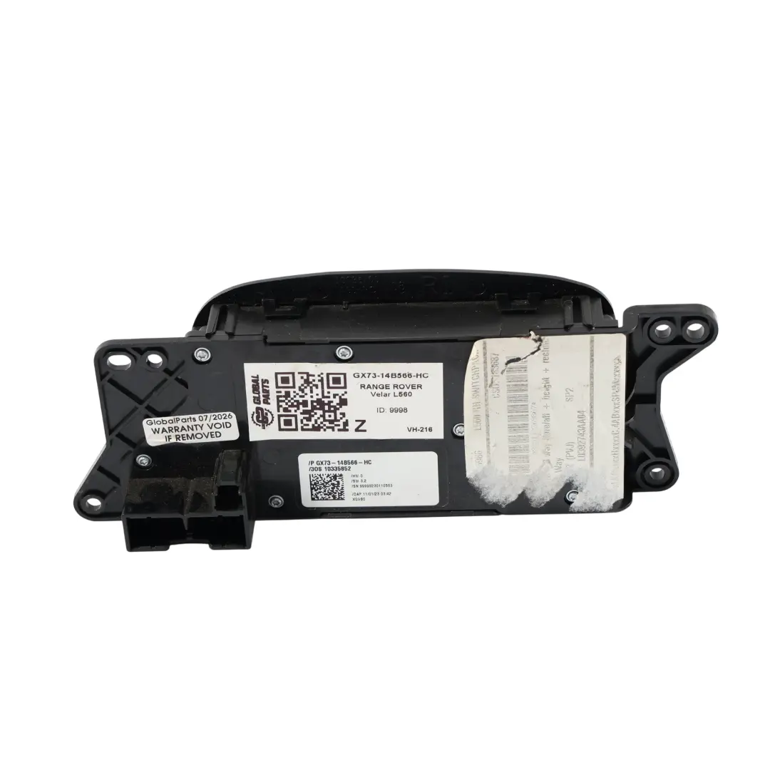 Switch Front Right O/S Driver's Side to Range Rover Velar L560 Seat with Part number GX73-14B566-HC Range Rover Velar L560 Seat Switch Front Right O/S Driver's Side - SKU RHD-GX73-14B566-HC - Part number GX73-14B566-HC