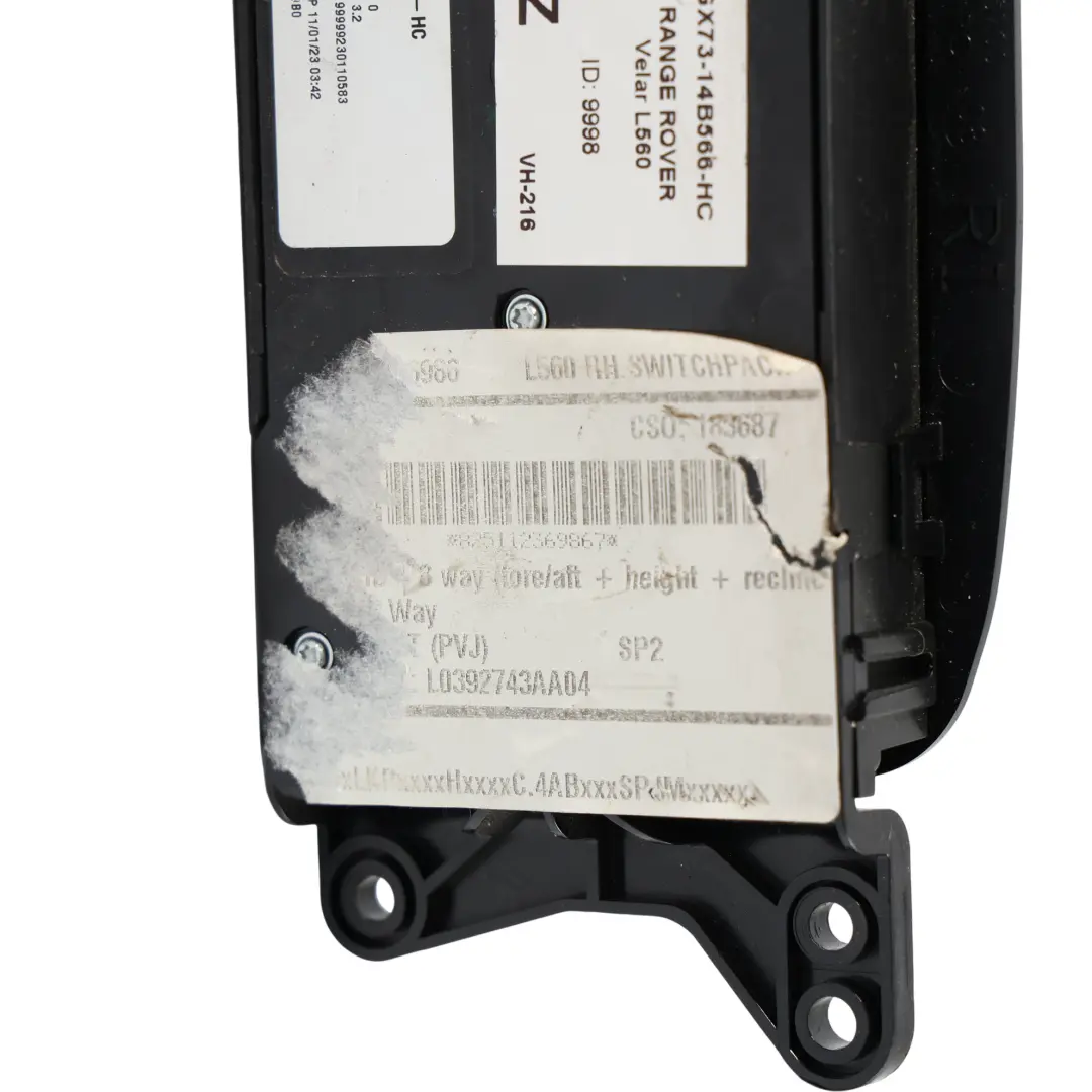 Range Rover Velar L560 Seat Switch Front Right O/S Driver's Side - SKU RHD-GX73-14B566-HC - Part number GX73-14B566-HC