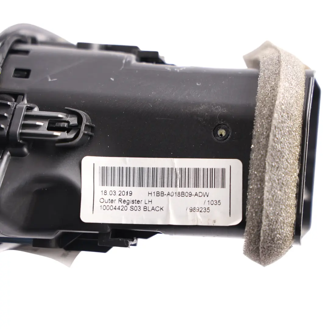 Ford Fiesta Mk8 Dashboard Outer Air Vent Channel Front Left N/S H1BB-A018B09-AE - SKU RHD-H1BB-A018B09-ADW - Part number H1BB-A01B09-ADW