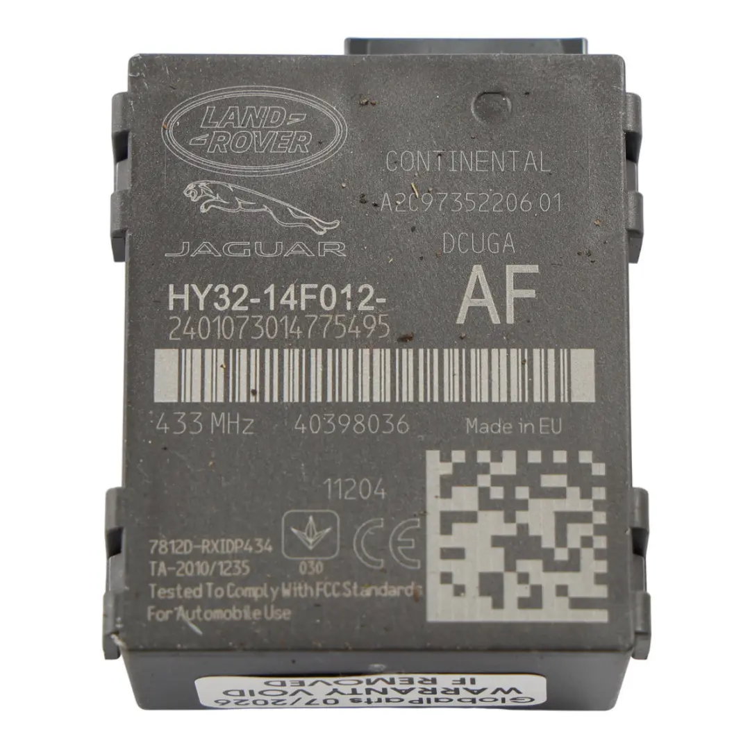Tylny Moduł Kontroli Ciśnienia do Range Rover Sport L494 o numerze HY32-14F012-AF Range Rover Sport L494 Tylny Moduł Kontroli Ciśnienia - SKU HY32-14F012-AF - Numer Części HY32-14F012-AF