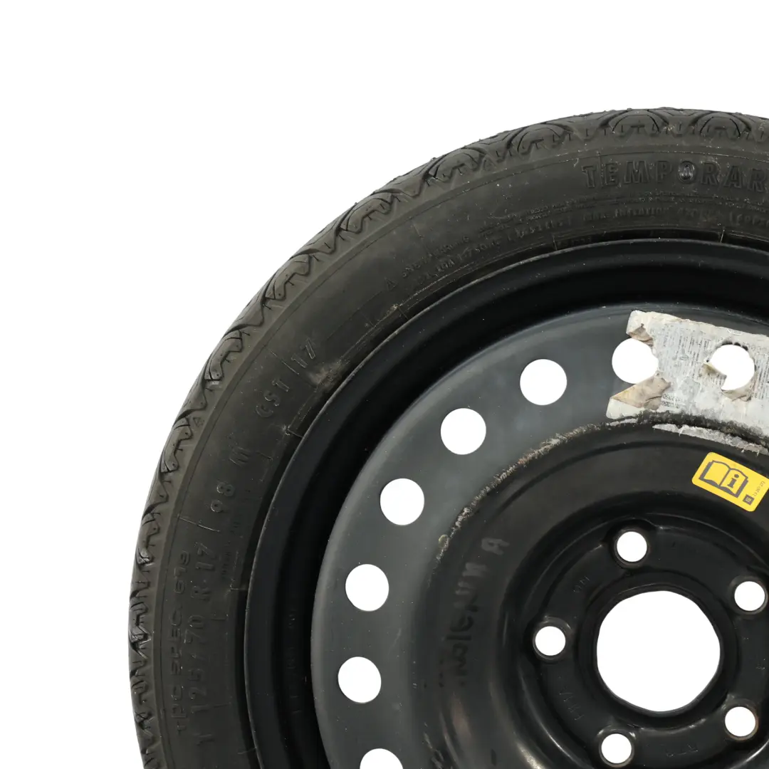Opel Insignia A Rueda Emergencia Repuesto 17" 4J ET:41 125/70 - SKU INSIGNIA-A-SPARE-WHEEL - Número de pieza INSIGNIA-A-SPARE-WHEEL