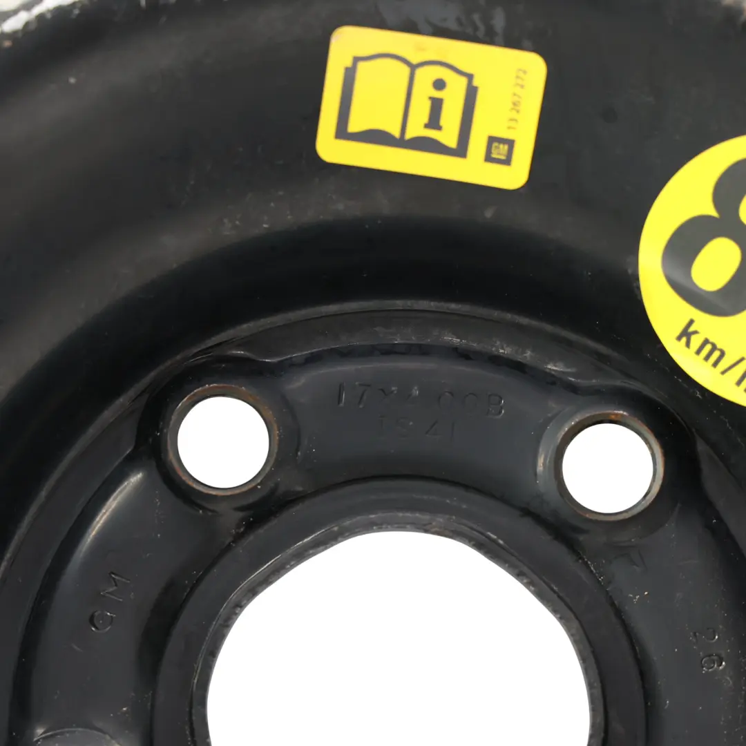 Rueda Emergencia Repuesto 17" 4J ET:41 125/70 para Opel Insignia A con número de pieza INSIGNIA-A-SPARE-WHEEL Opel Insignia A Rueda Emergencia Repuesto 17" 4J ET:41 125/70 - SKU INSIGNIA-A-SPARE-WHEEL - Número de pieza INSIGNIA-A-SPARE-WHEEL