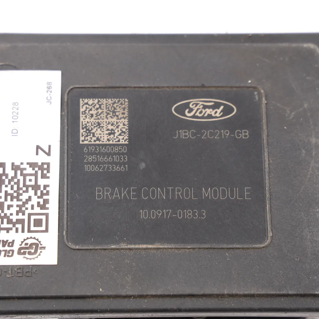 Ford Fiesta Mk8 ABS Pump Control Unit 1.0 EcoBoost J1BC-2B373-GB - SKU J1BC-2C219-GB - Part number J1BC-2C219-GB
