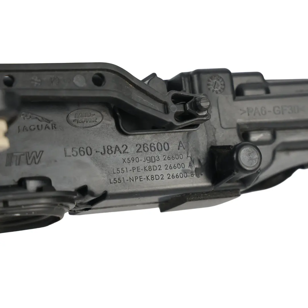 Door Handle Carrier Bracket Rear Right O/S to Range Rover Velar L560 with Part number J8A2-26600-A Range Rover Velar L560 Door Handle Carrier Bracket Rear Right O/S - SKU J8A2-26600-A - Part number J8A2-26600-A