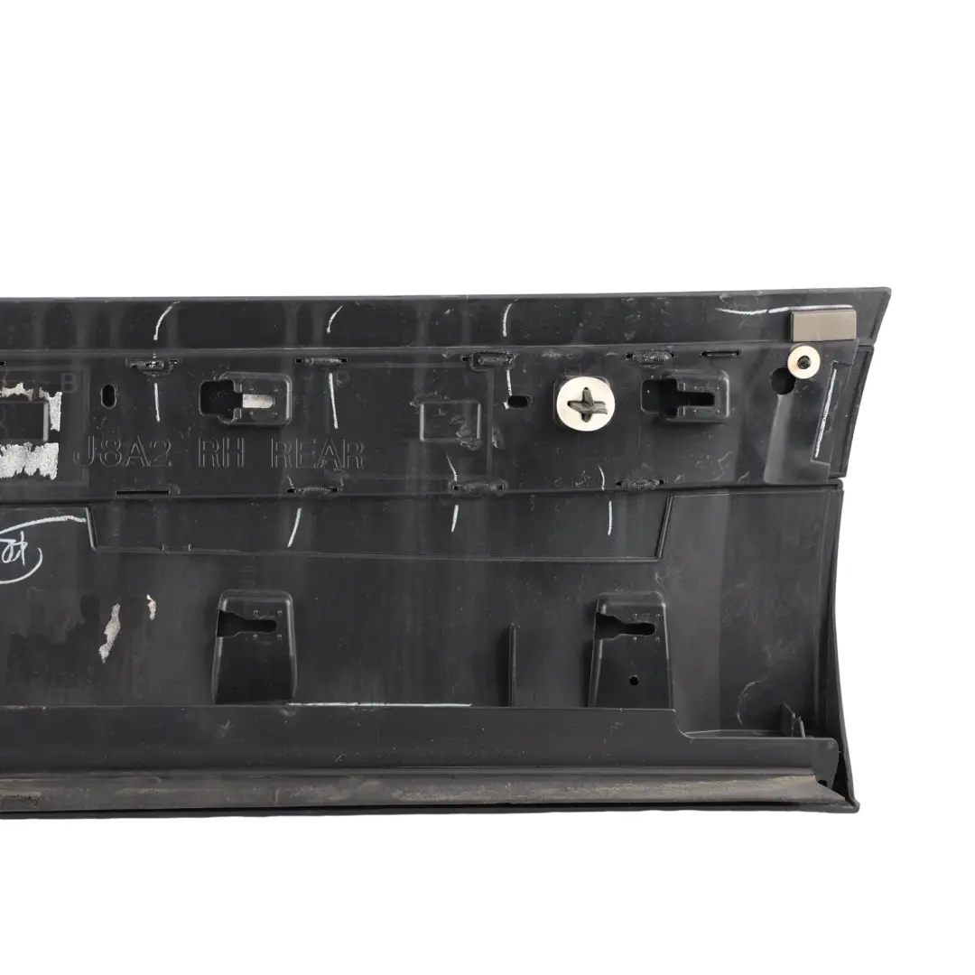 Door Moulding Trim Rear Right O/S Santorini Black - 820 to Range Rover Velar L560 with Part number J8A2-274A48-A Range Rover Velar L560 Door Moulding Trim Rear Right O/S Santorini Black - 820 - SKU J8A2-274A48-A-SAB - Part number J8A2-274A48-A