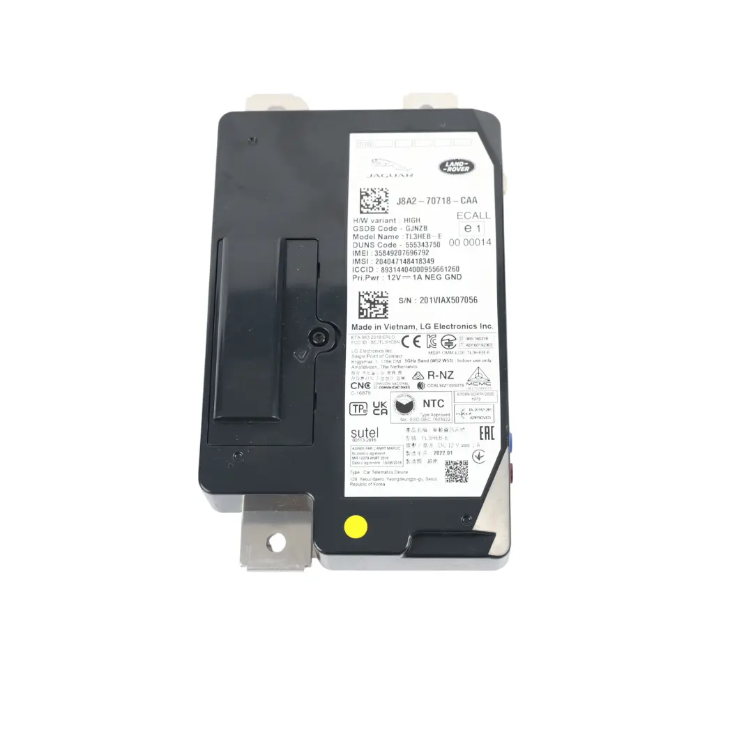 Land Rover Range Rover Sport L494 Unité Télématique 3G - SKU J8A2-70718-CAA - Numéro de pièce J8A2-70718-CAA