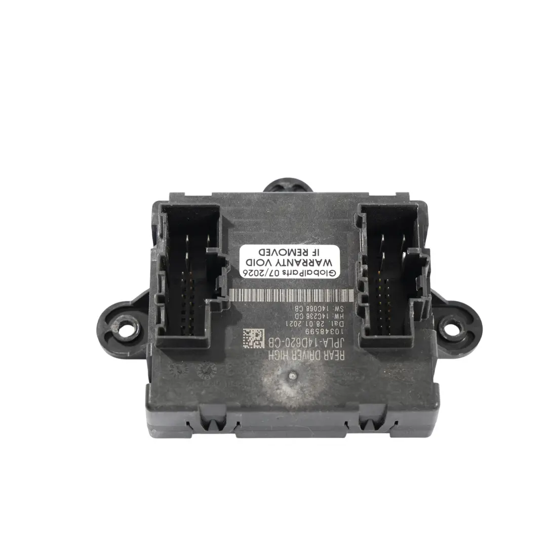 Door Control Module ECU Rear Right O/S to Range Rover Evoque L551 with Part number JPLA-14D620-CB Range Rover Evoque L551 Door Control Module ECU Rear Right O/S - SKU JPLA-14D620-CB - Part number JPLA-14D620-CB