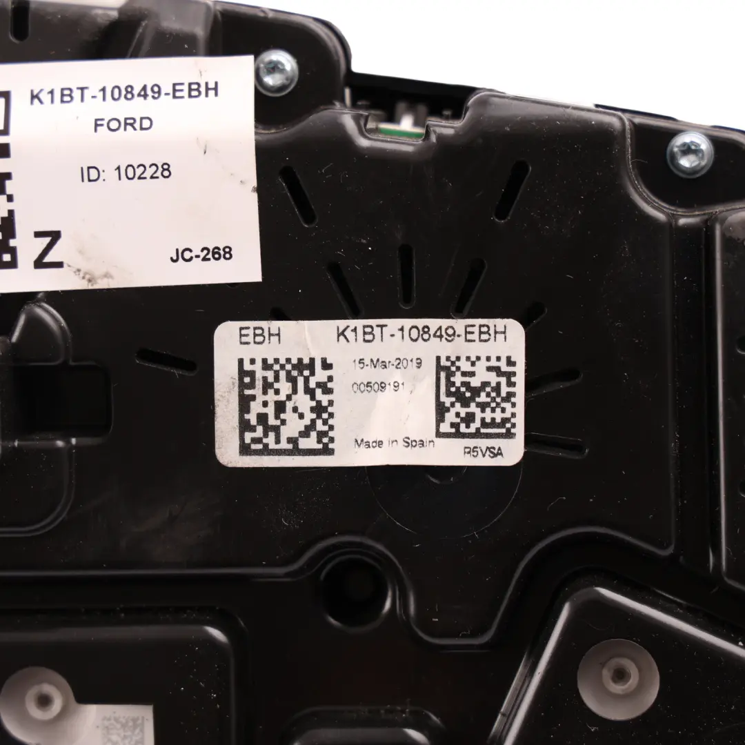 Ford Fiesta Mk8 ST Instrument Cluster Speedometer Manual - SKU K1BT-10849-EBH - Part number K1BT-10849-EBH
