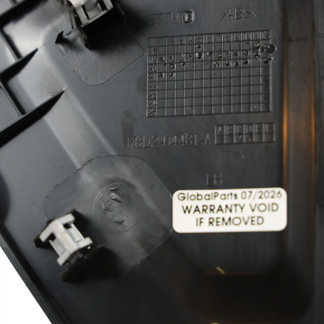 Dashboard Trim Cover Left N/S Black K8D2-04480-A to Range Rover Evoque L551 with Part number K8D2-04481-A Range Rover Evoque L551 Dashboard Trim Cover Left N/S Black K8D2-04480-A - SKU K8D2-04481-A - Part number K8D2-04481-A