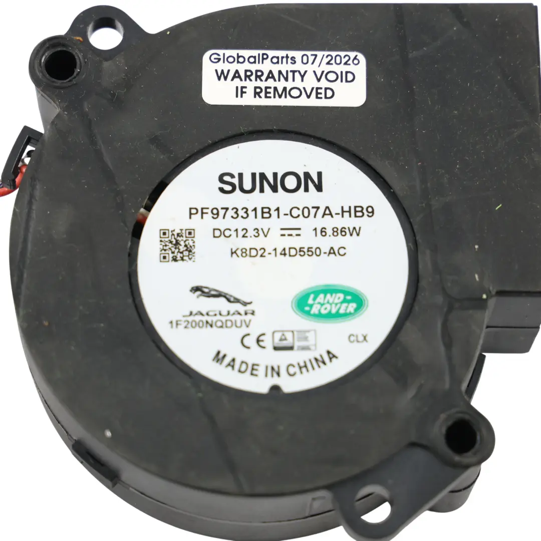 Range Rover Evoque L551 EV Battery Cooler Cooling Fan - SKU K8D2-14D550-AC - Part number K8D2-14D550-AC