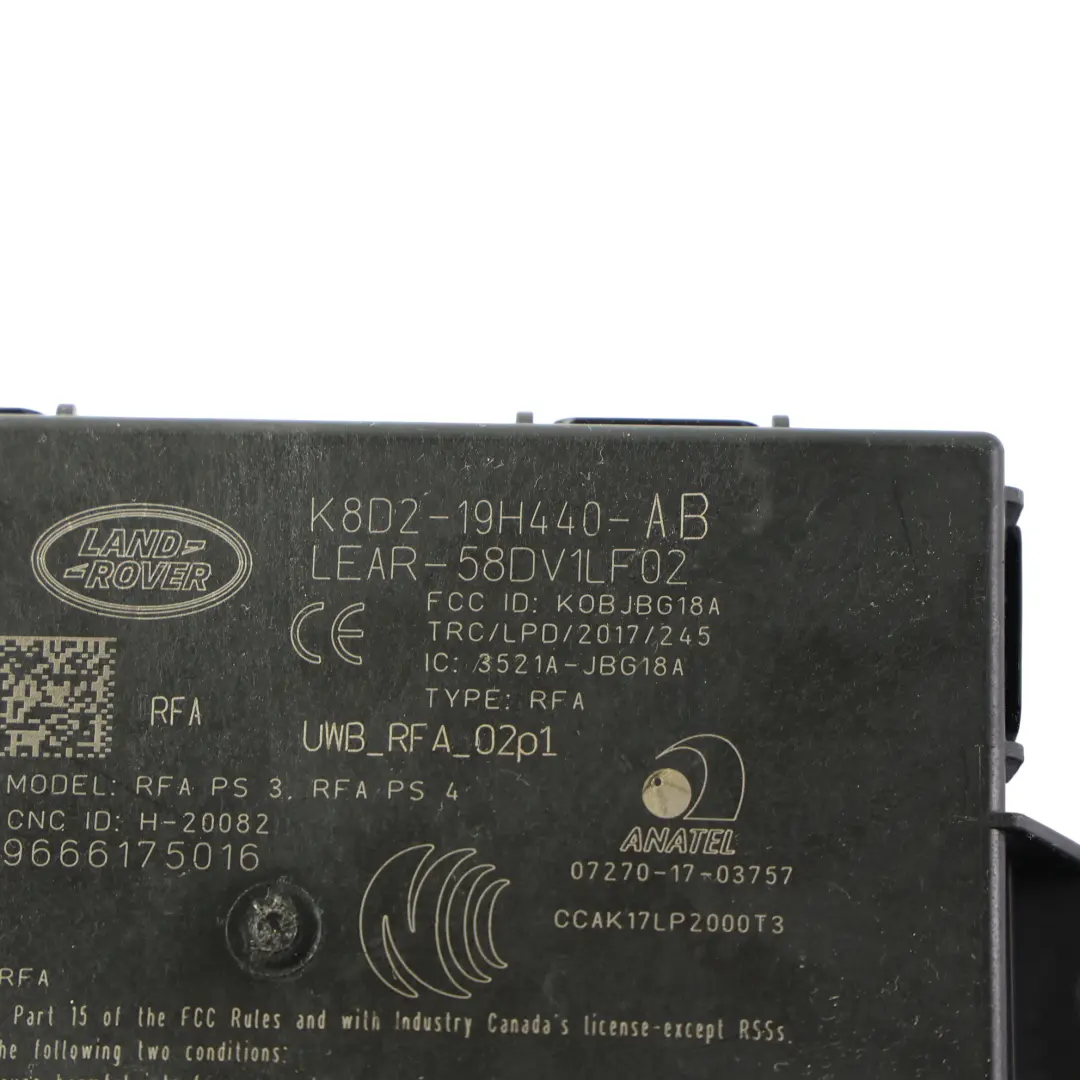 Land Rover Evoque L551 Discovery L550 Keyless Control Module - SKU K8D2-19H440-AB - Part number K8D2-19H440-AB
