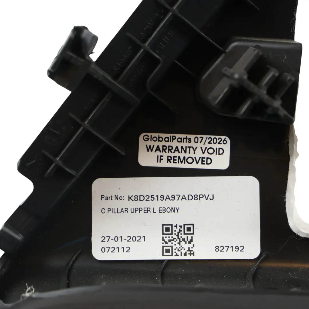 Range Rover Evoque L551 Rear C Pillar Trim Cover Left N/S Black - SKU K8D2-519A97-AD - Part number K8D2-519A97-AD