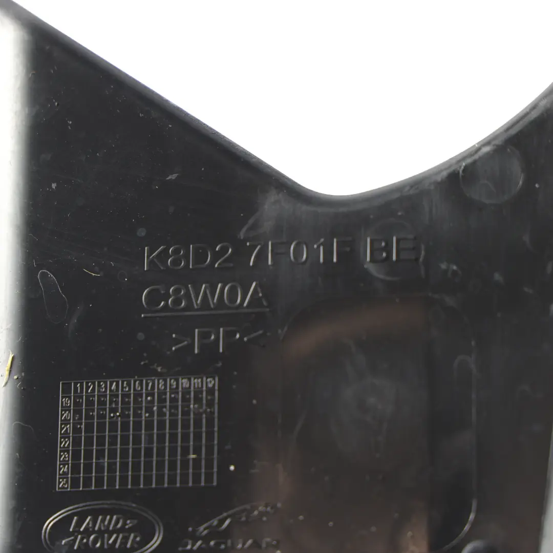Range Rover Evoque L551 Support Passage Roue Avant Gauche - SKU K8D2-7F01F-BE - Numéro de pièce K8D2-7F01F-BE