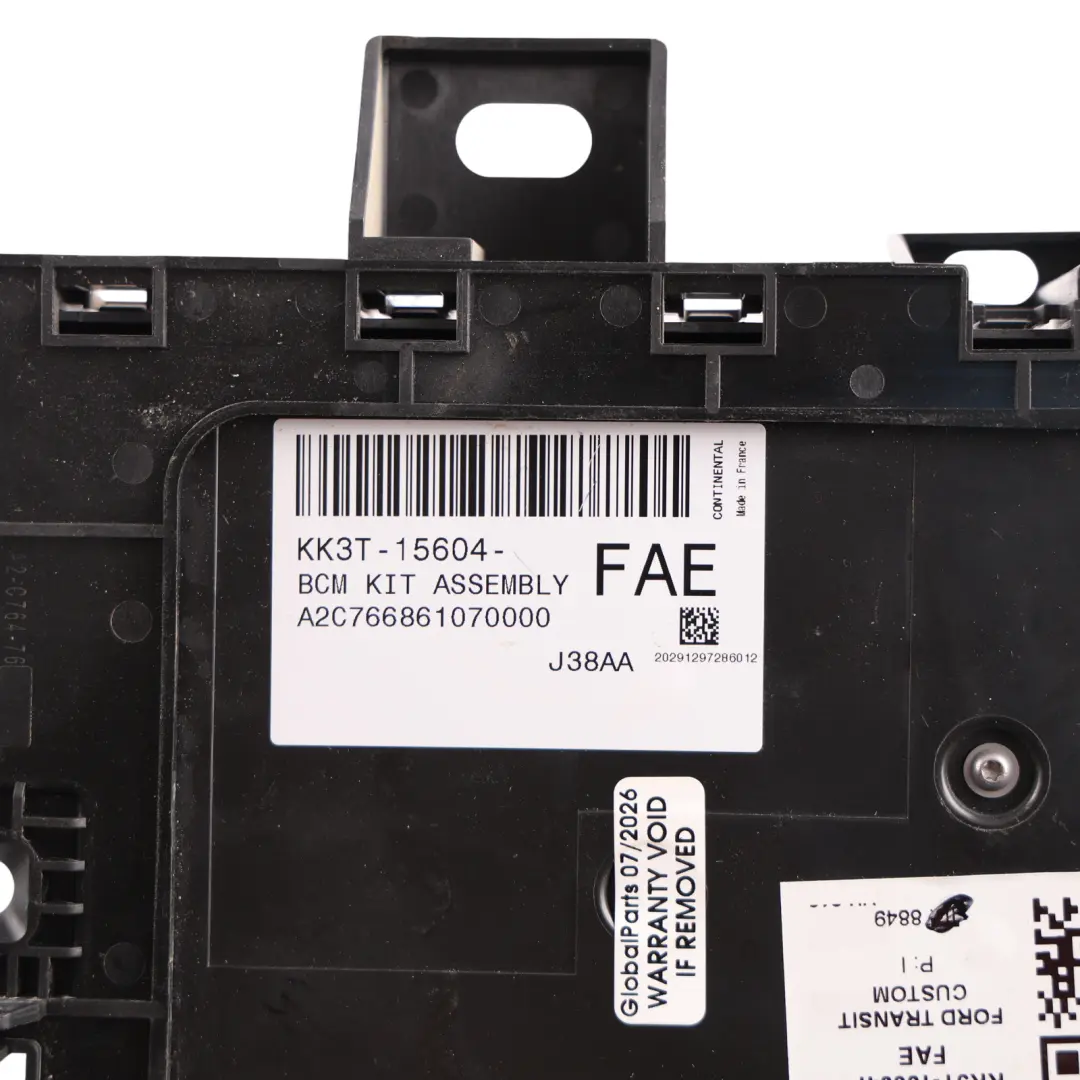 Ford Transit Custom Moduł BCM Skrzynka Bezpieczników ECU - SKU KK3T-15604-FAE - Numer Części KK3T-15604-FAE