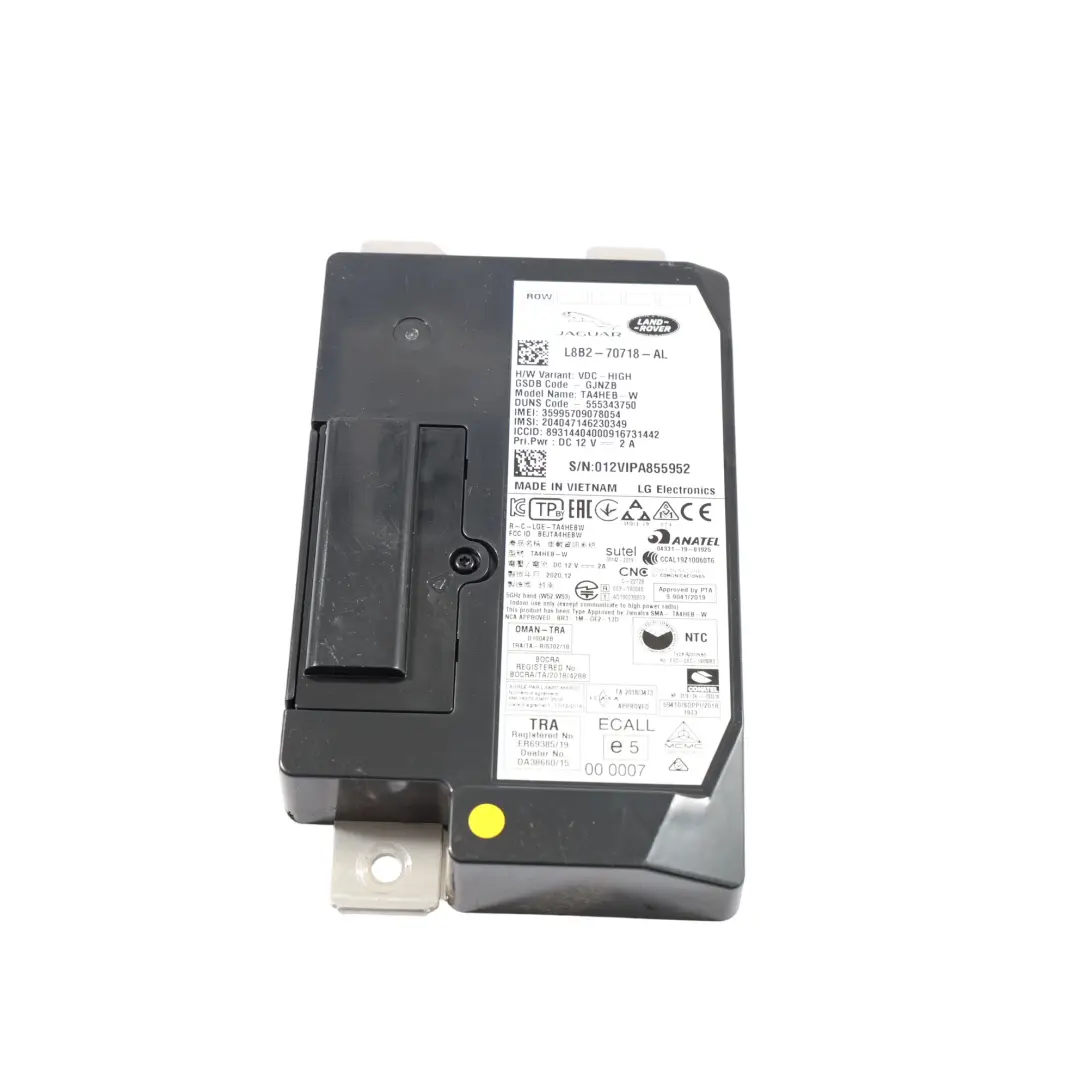 Module Télématique pour Land Rover Range Rover Evoque L551 à propos du numéro de pièce L8B2-70718-AL Land Rover Range Rover Evoque L551 Module Télématique - SKU L8B2-70718-AL - Numéro de pièce L8B2-70718-AL