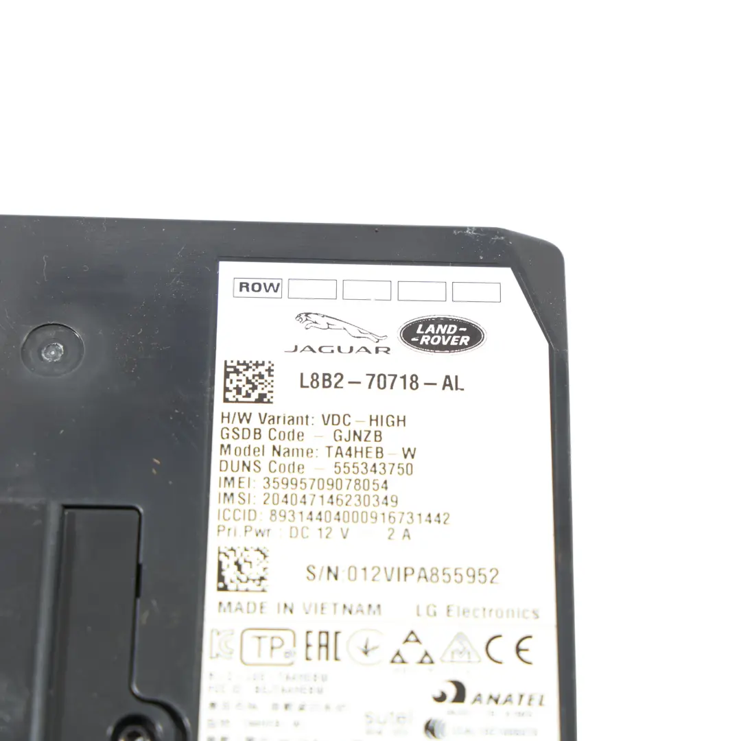 Modulo Controllo Telematico per Land Rover Range Rover Evoque L551 con numero di parte L8B2-70718-AL Land Rover Range Rover Evoque L551 Modulo Controllo Telematico - SKU L8B2-70718-AL - Numero di parte L8B2-70718-AL