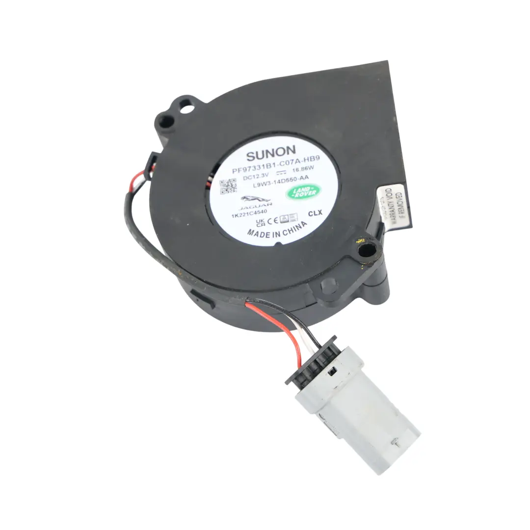 Cooling Cooler Fan to Land Rover Range Rover Velar L560 EV Battery with Part number L9W3-14D550-AA Land Rover Range Rover Velar L560 EV Battery Cooling Cooler Fan - SKU L9W3-14D550-AA - Part number L9W3-14D550-AA
