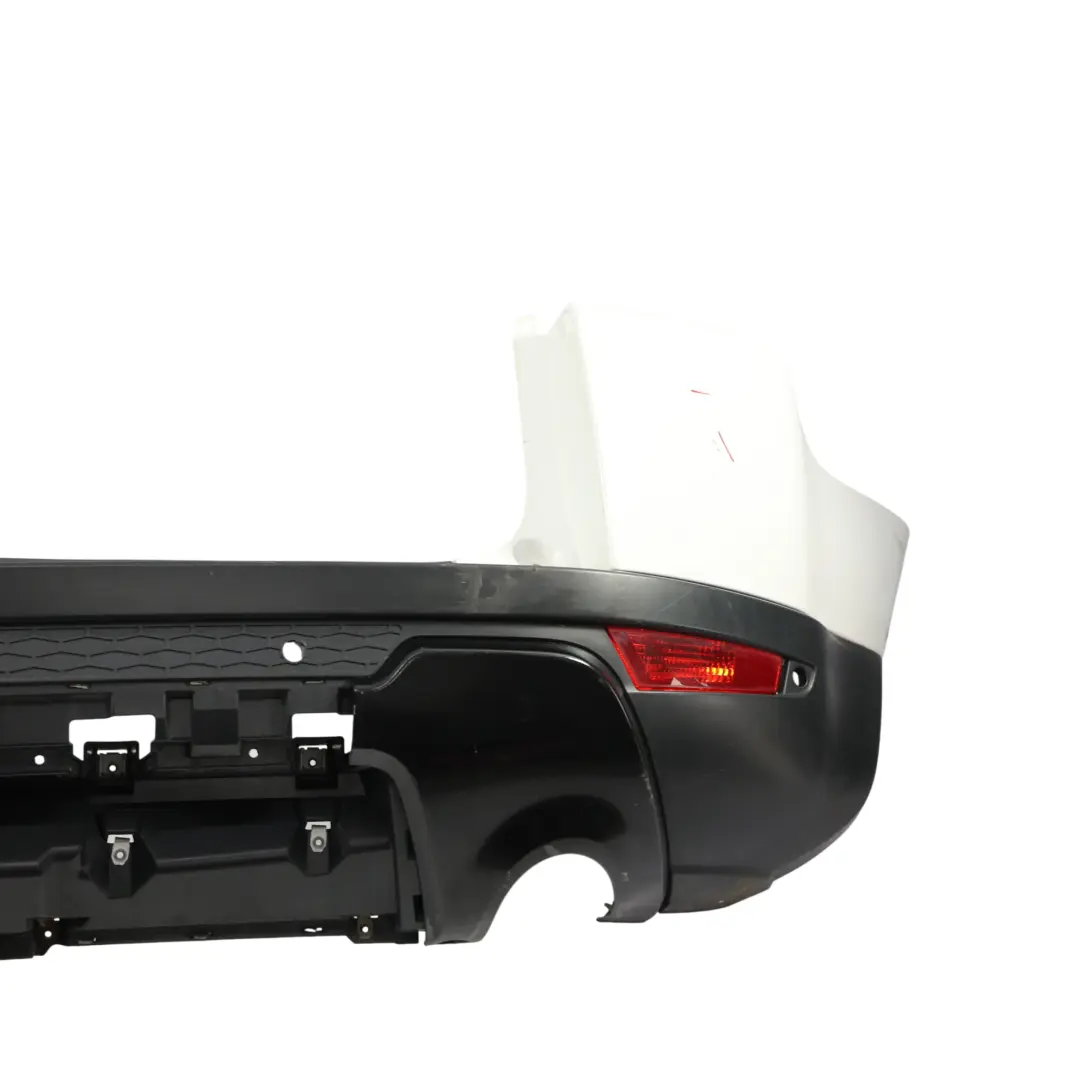 Bumper Trim Cover Fuji White - 867 to Land Rover Range Rover Evoque L538 Rear with Part number LR026337 Land Rover Range Rover Evoque L538 Rear Bumper Trim Cover Fuji White - 867 - SKU LR026337-FWH - Part number LR026337