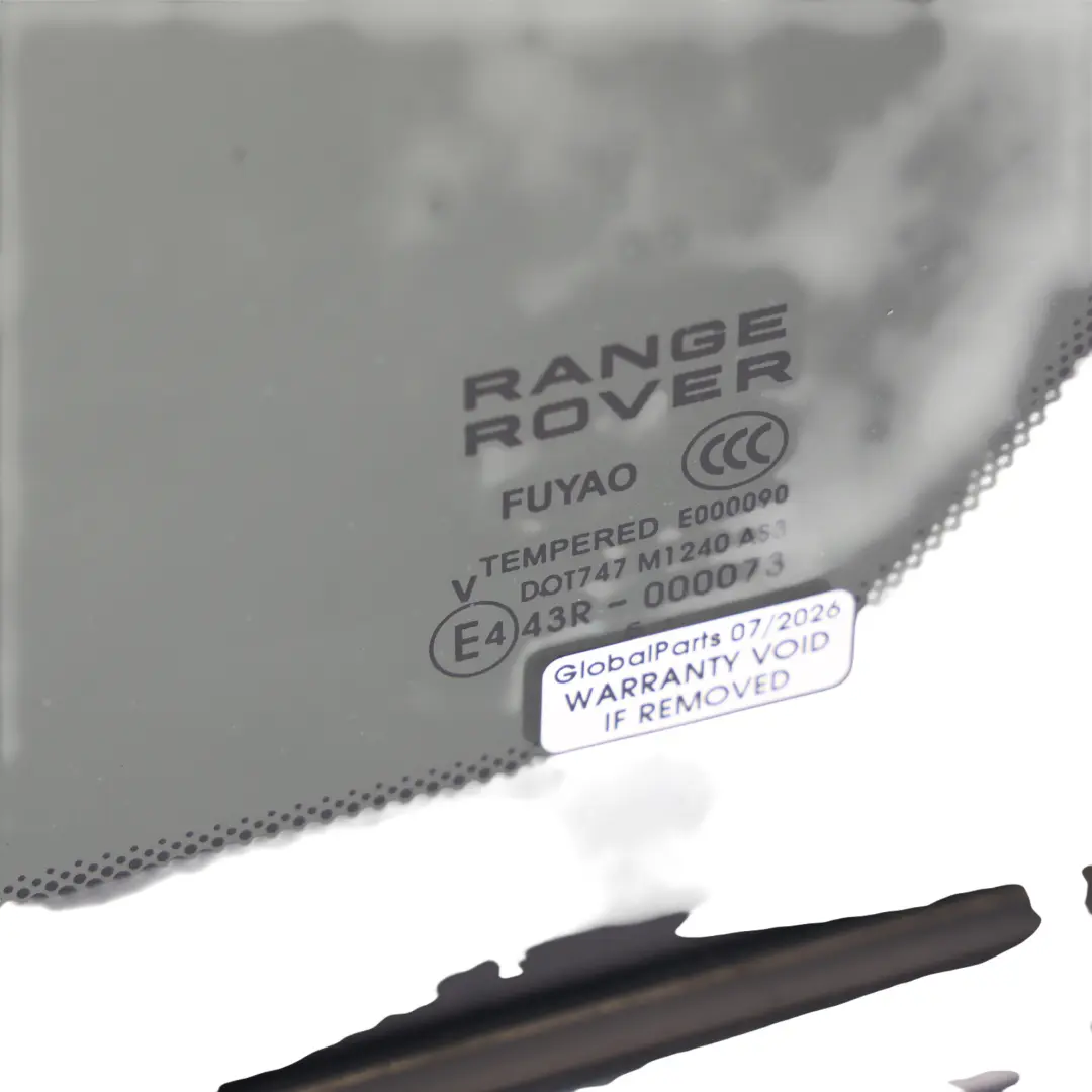 Finestrino Posteriore AS3 Destro per Land Rover Range Rover Evoque L538 con numero di parte LR073286 Land Rover Range Rover Evoque L538 Finestrino Posteriore AS3 Destro - SKU LR073286 - Numero di parte LR073286
