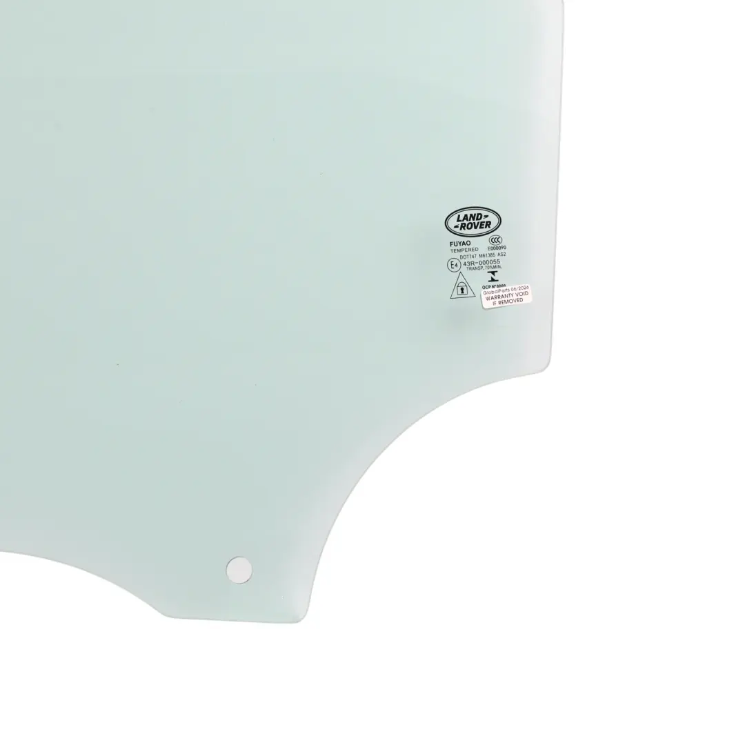 Range Rover Velar L560 Rear Door Window Glass Left N/S AS2 Green J8A2-25713-AB - SKU LR093212 - Part number LR093212