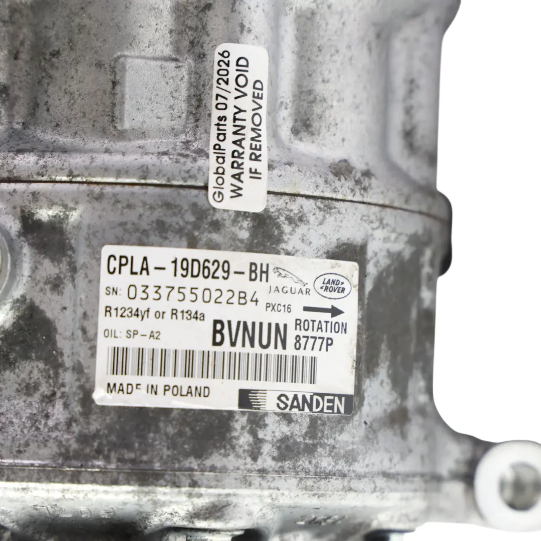 A/C Air Condition Compressor Pump CPLA-19D629-BH to Land Range Rover Sport L494 with Part number LR112585 Land Range Rover Sport L494 A/C Air Condition Compressor Pump CPLA-19D629-BH - SKU LR112585-1 - Part number LR112585
