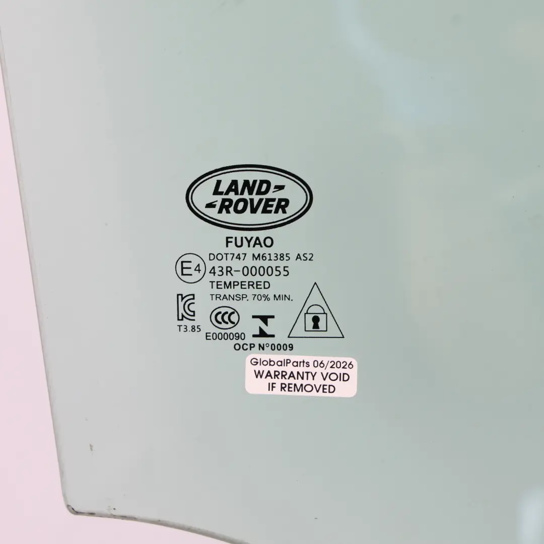 Range Rover Evoque L551 Door Window Glass AS2 Rear Right O/S K8D2-25712-AB - SKU LR114604 - Part number LR114604