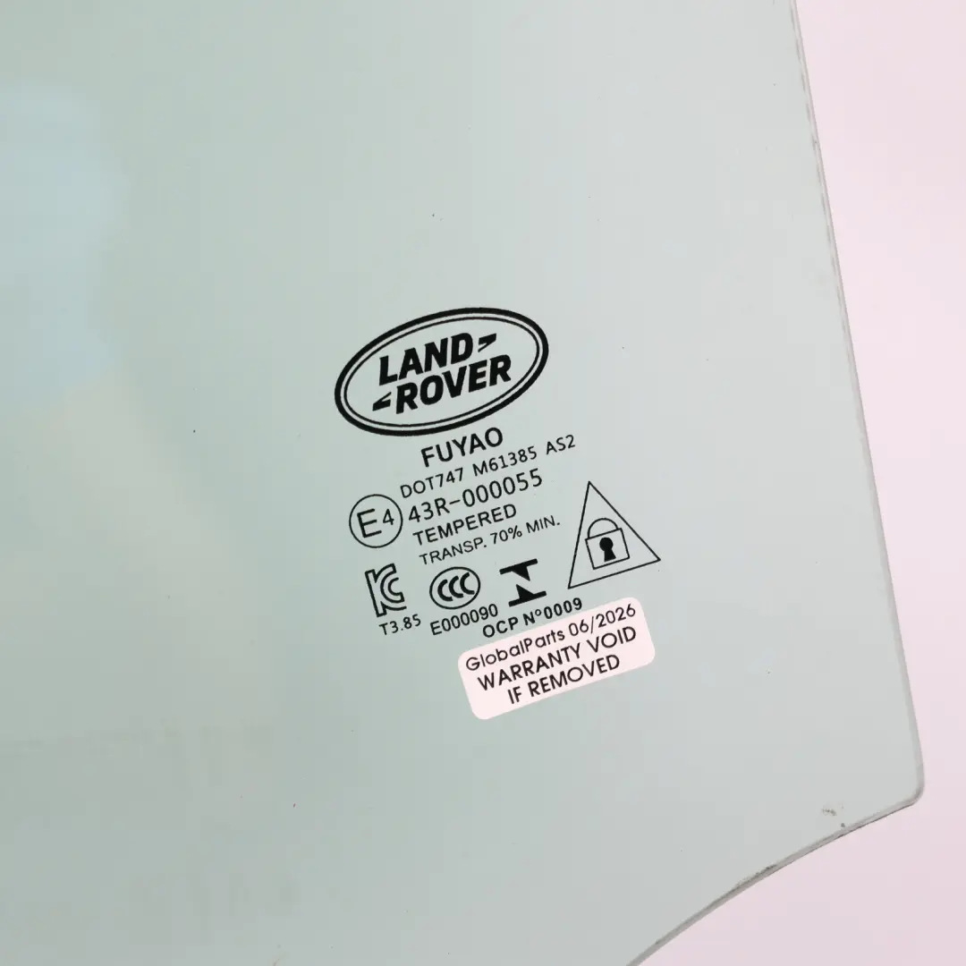 Range Rover Evoque L551 Door Window Glass AS2 Rear Left N/S K8D2-25713-AB - SKU LR114605 - Part number LR114605