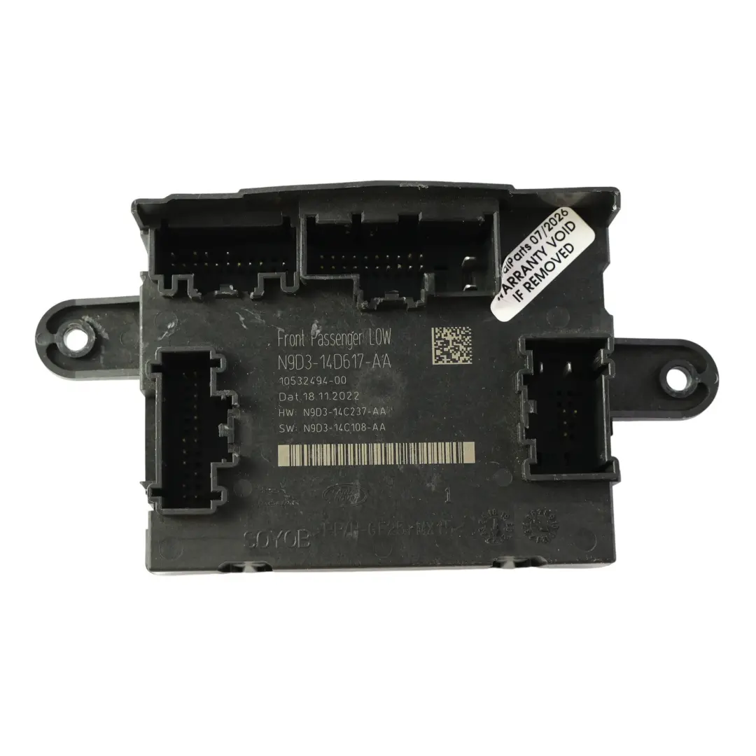 Door Control Unit Module ECU to Range Rover Velar L560 Passenger with Part number N9D3-14D617-AA Range Rover Velar L560 Passenger Door Control Unit Module ECU - SKU N9D3-14D617-AA - Part number N9D3-14D617-AA