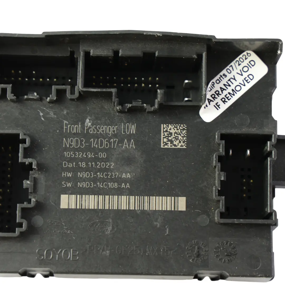 Door Control Unit Module ECU to Range Rover Velar L560 Passenger with Part number N9D3-14D617-AA Range Rover Velar L560 Passenger Door Control Unit Module ECU - SKU N9D3-14D617-AA - Part number N9D3-14D617-AA